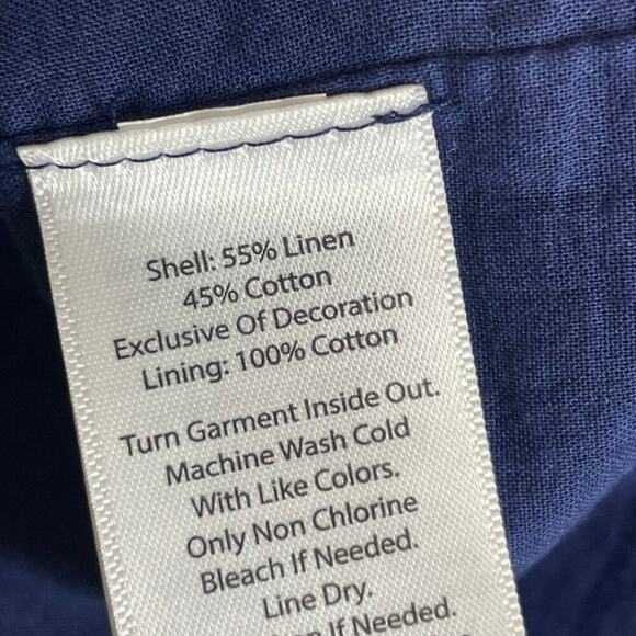 Vineyard Vines Size 6 Blue Sheath Embellished Beaded Trim - Picture 9 of 9